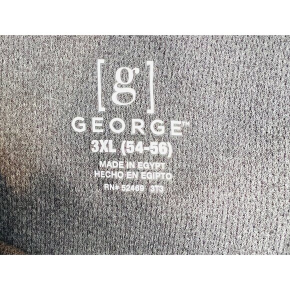 George Mens Raglan Baseball T-Shirt 3XL Charcoal & Light Gray - Picture 3 of 3